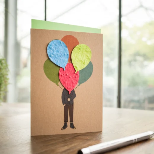 TARJETA FELICITACIÓN -Ramo de globos