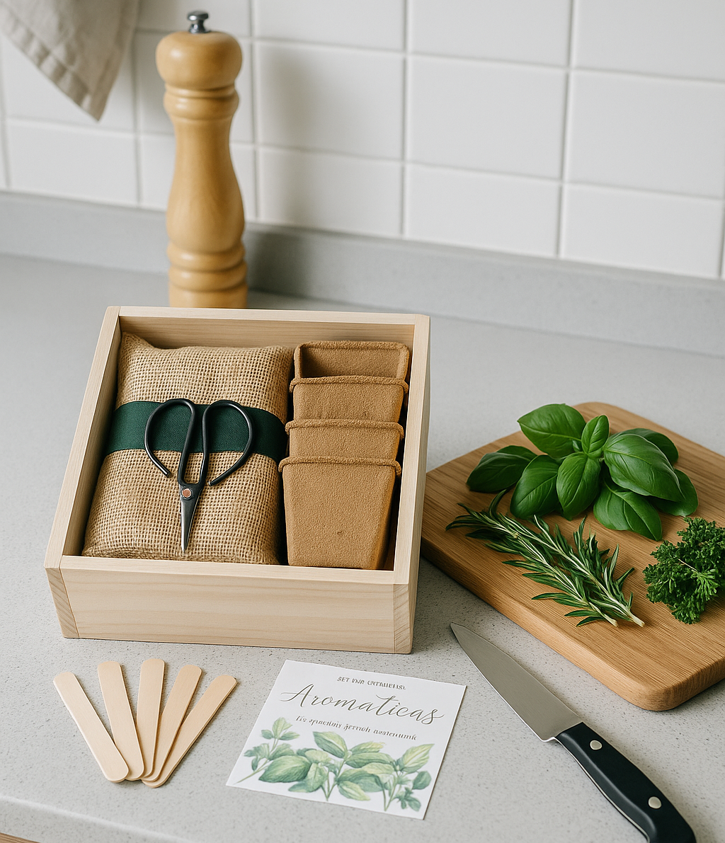 Caja botánica kit de semillas aromáticas 1
