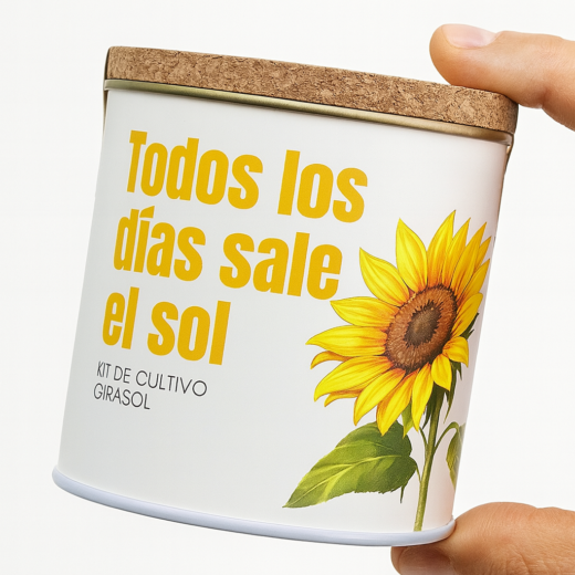 MACETA EN LATA - Girasol