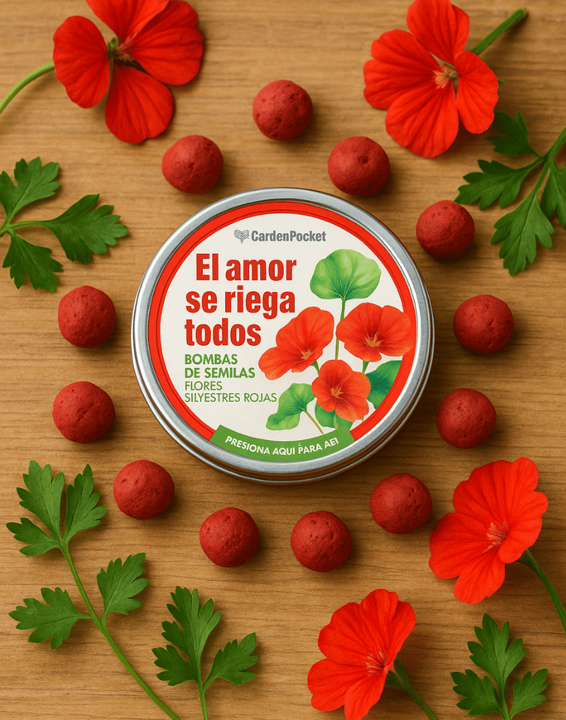 Garden Pocket Bombas de semillas regalos amor flores rojas