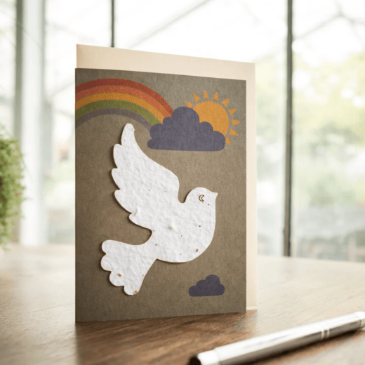 TARJETA FELICITACIÓN -Paloma de la paz