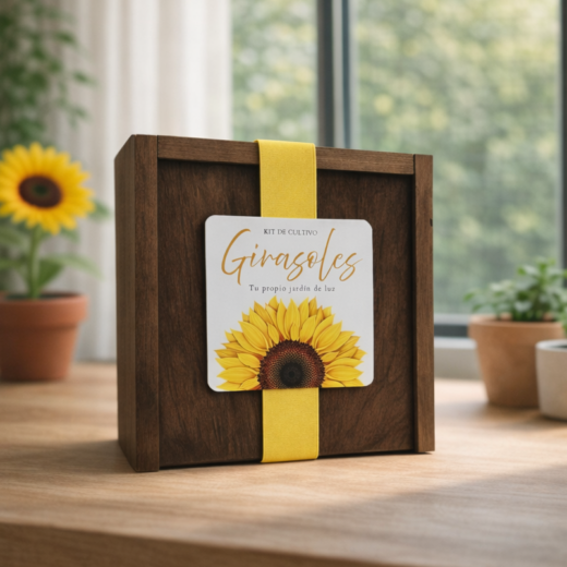 CAJA BOTÁNICA GIRASOLES