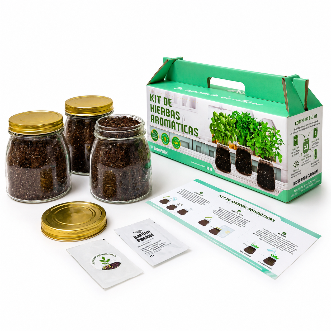 GP-CI-002-KIT CULTIVO INTERIOR AROMATICAS Garden Pocket 5